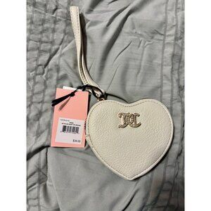 Juicy Couture Jeweled Ivory Heart Shape Wallet Wristlet - NWT